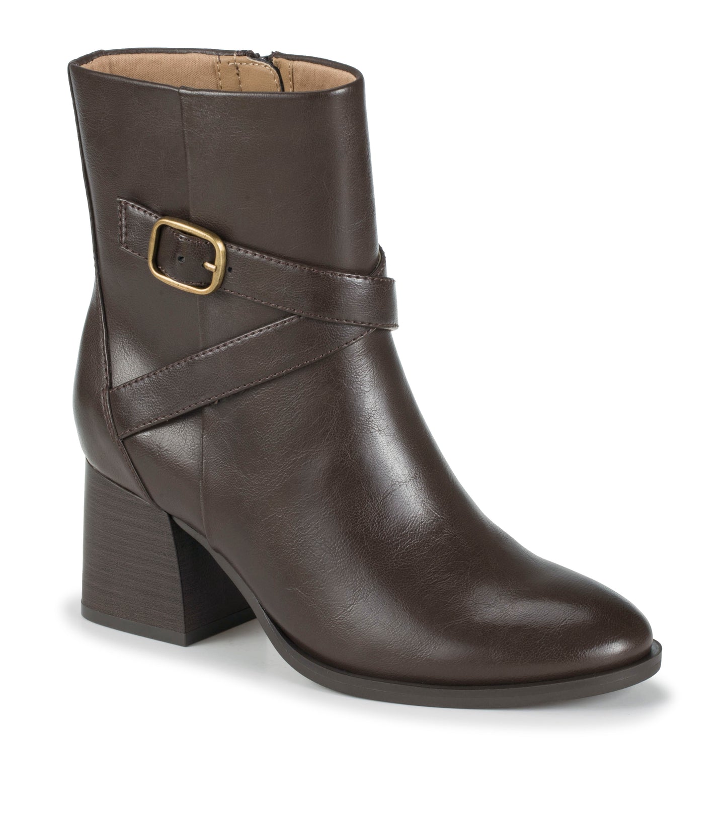 Baretraps Dorma Block Heel Midi Boot Dark Brown