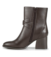 Baretraps Dorma Block Heel Midi Boot Dark Brown