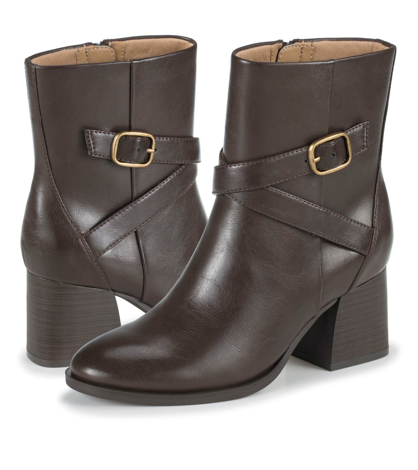 Baretraps Dorma Block Heel Midi Boot Dark Brown