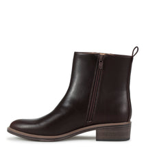 Baretraps Avana Block Heel Bootie Dark Brown