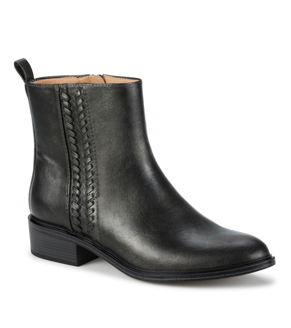 Baretraps Avana Block Heel Bootie Pewter