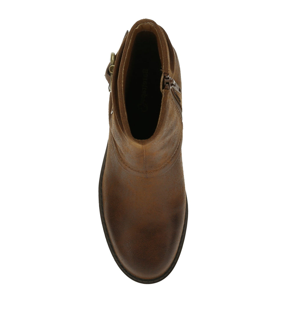 Baretraps Deborah Block Heel Bootie Brush Brown