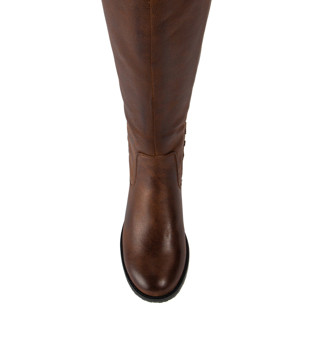 Baretraps Ornella Wide Calf Tall Boot Brush Brown