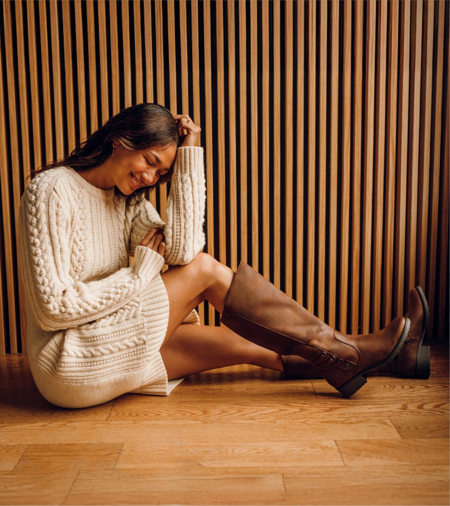 Baretraps Ornella Wide Calf Tall Boot Brush Brown
