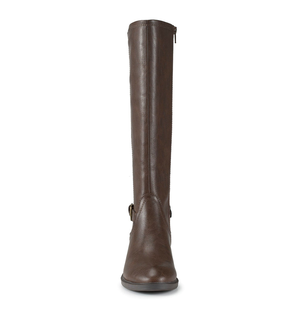 Baretraps Nena Wide Calf Riding Boot Dark Brown