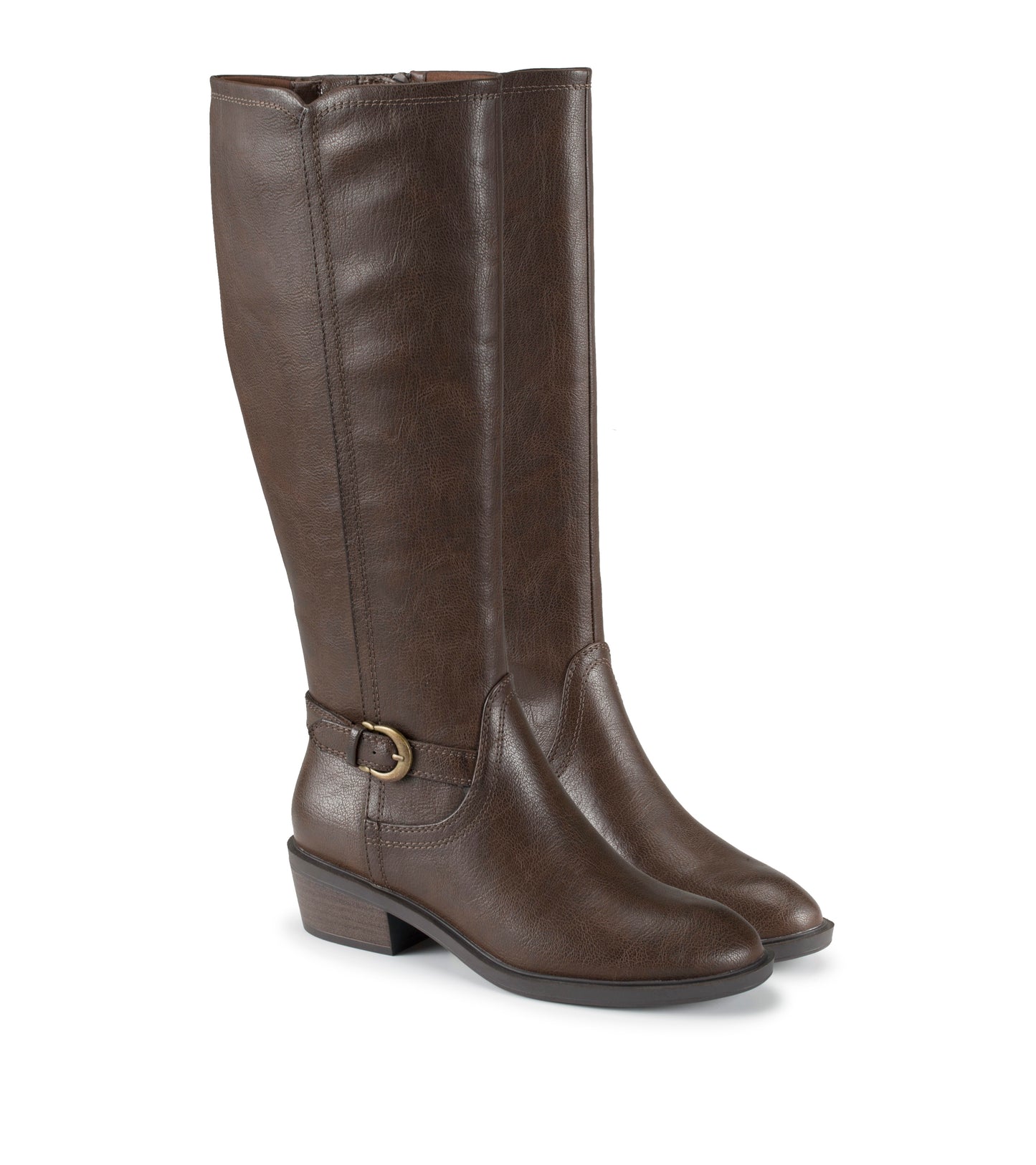 Baretraps Nena Wide Calf Riding Boot Dark Brown
