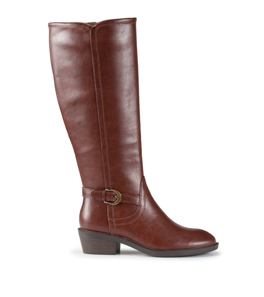 Baretraps Nena Wide Calf Riding Boot Mahogany