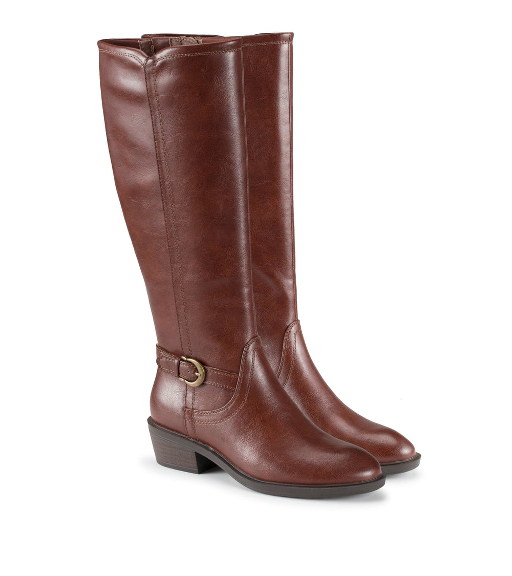 Baretraps Nena Wide Calf Riding Boot Mahogany