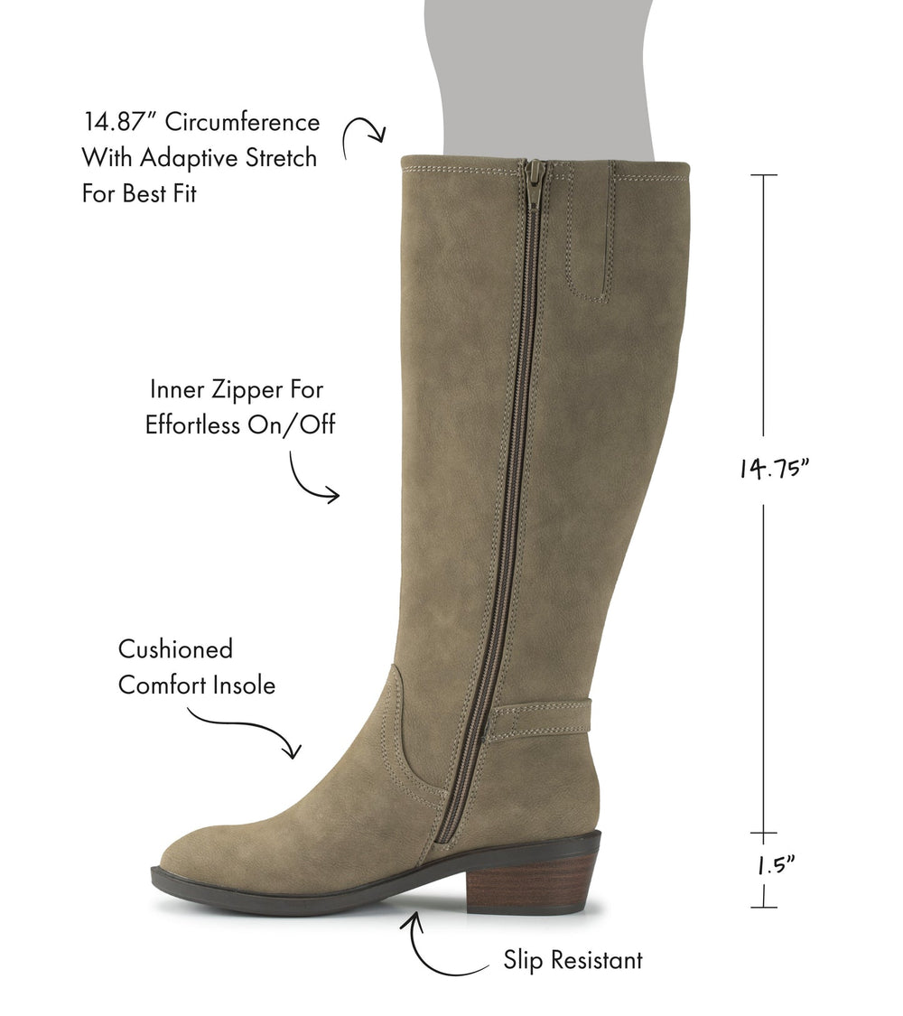Baretraps Nena Wide Calf Riding Boot Truffle