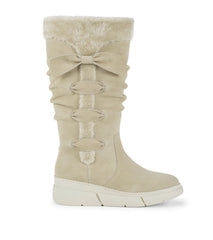 Baretraps Larenna Tall Wedge Boot Taupe Suede