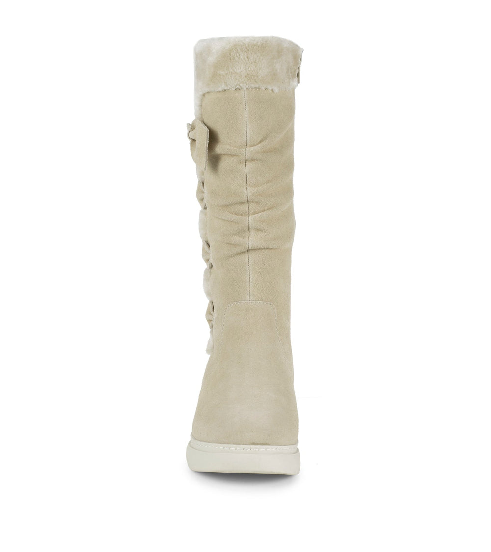 Baretraps Larenna Tall Wedge Boot Taupe Suede