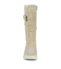 Baretraps Larenna Tall Wedge Boot Taupe Suede