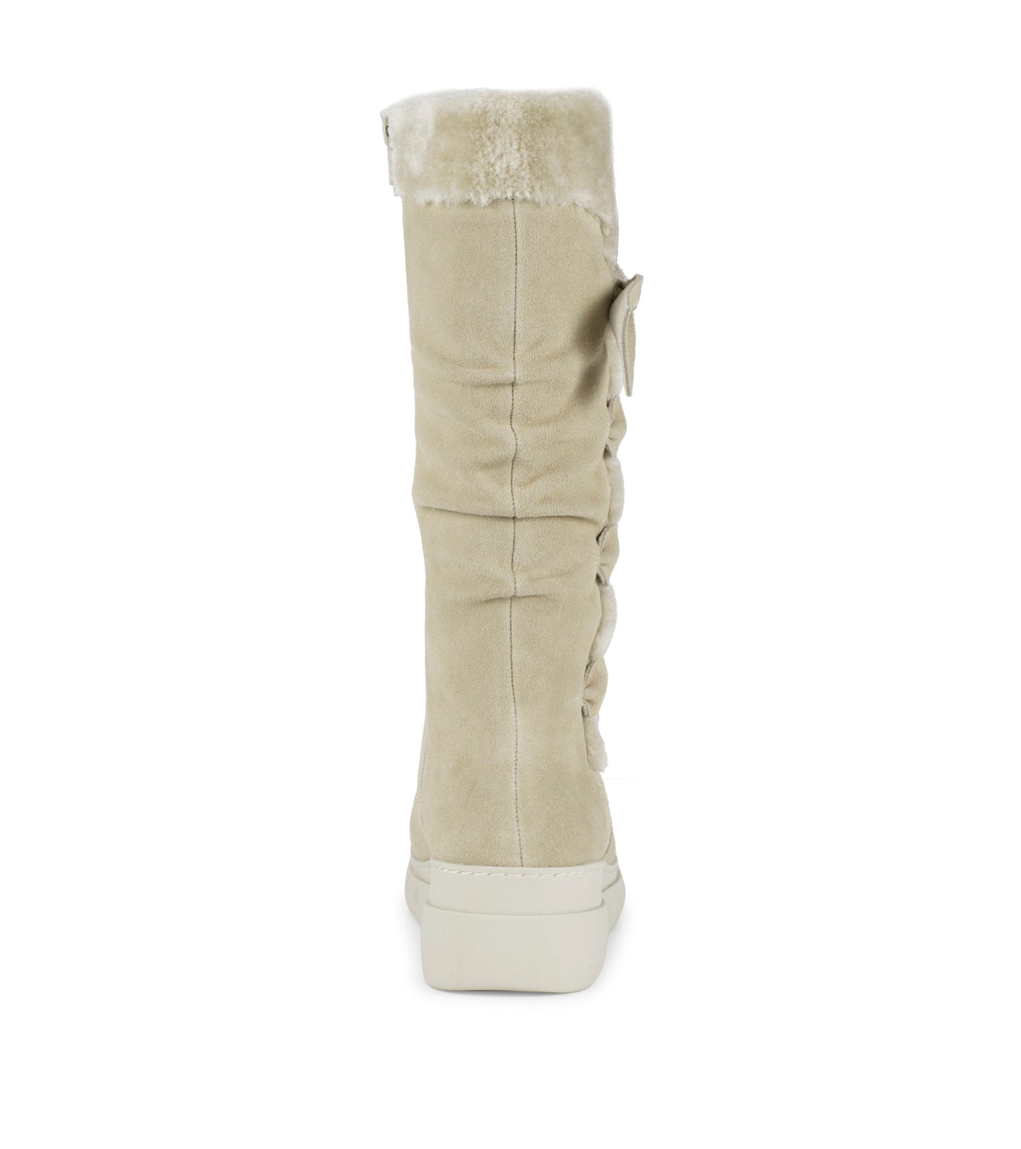 Baretraps Larenna Tall Wedge Boot Taupe Suede