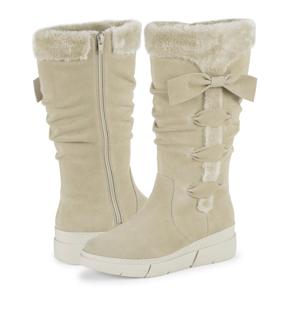 Baretraps Larenna Tall Wedge Boot Taupe Suede