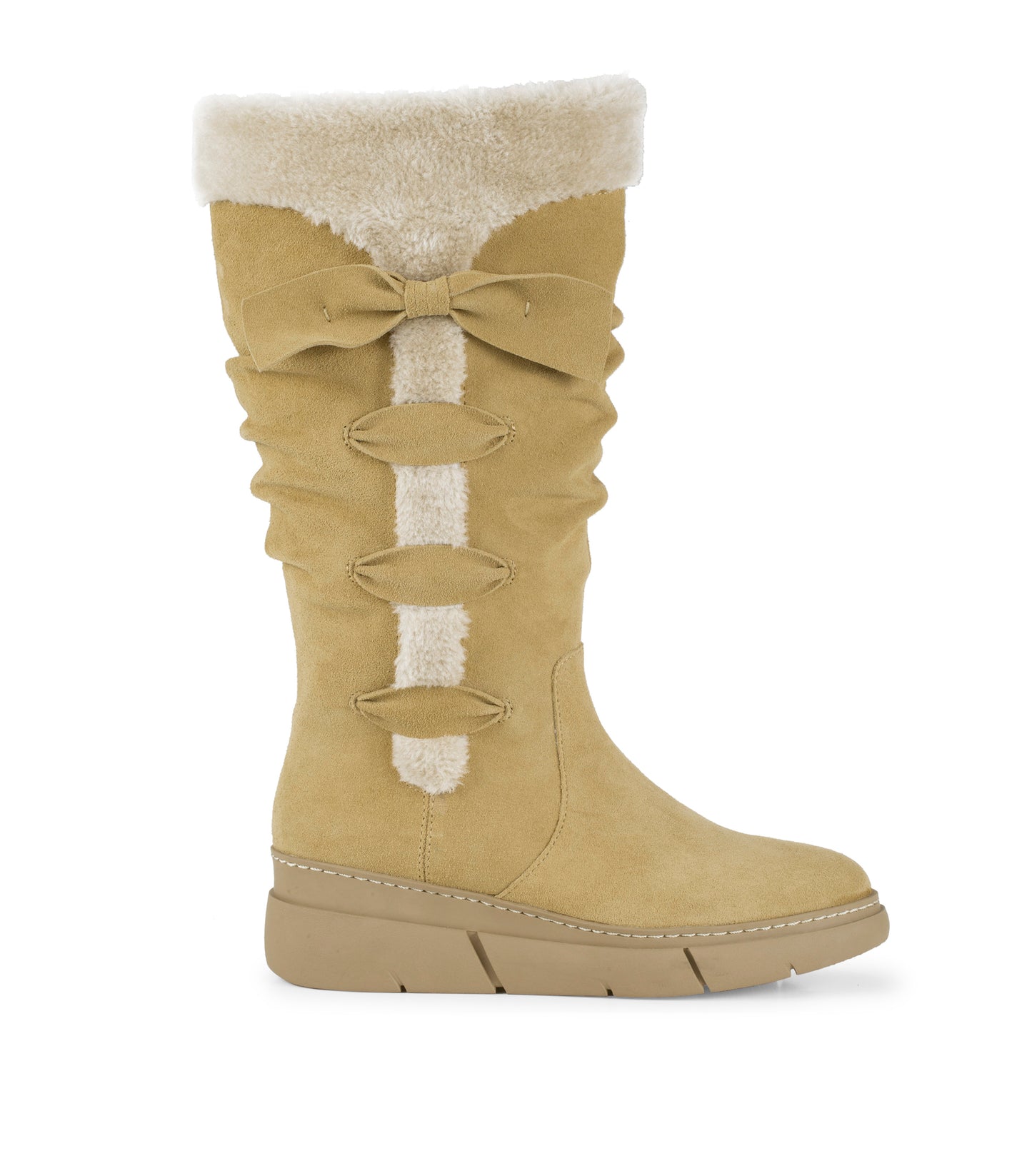 Baretraps Larenna Tall Wedge Boot Whiskey Suede