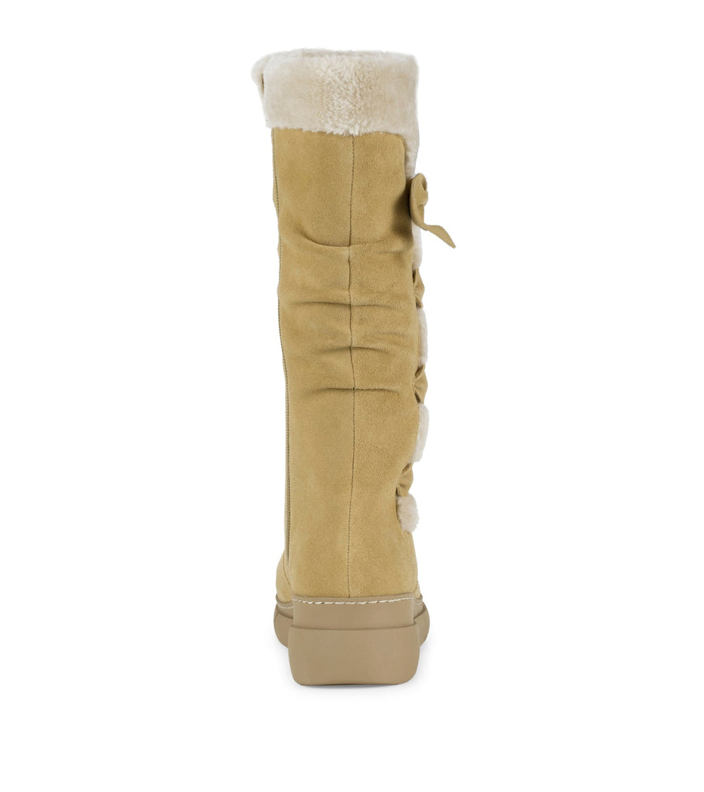 Baretraps Larenna Tall Wedge Boot Whiskey Suede