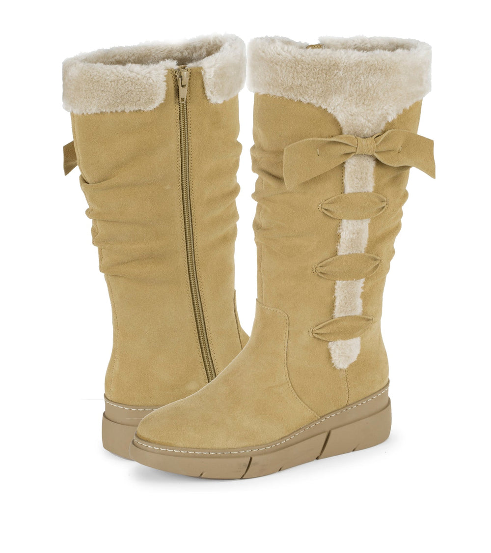 Baretraps Larenna Tall Wedge Boot Whiskey Suede