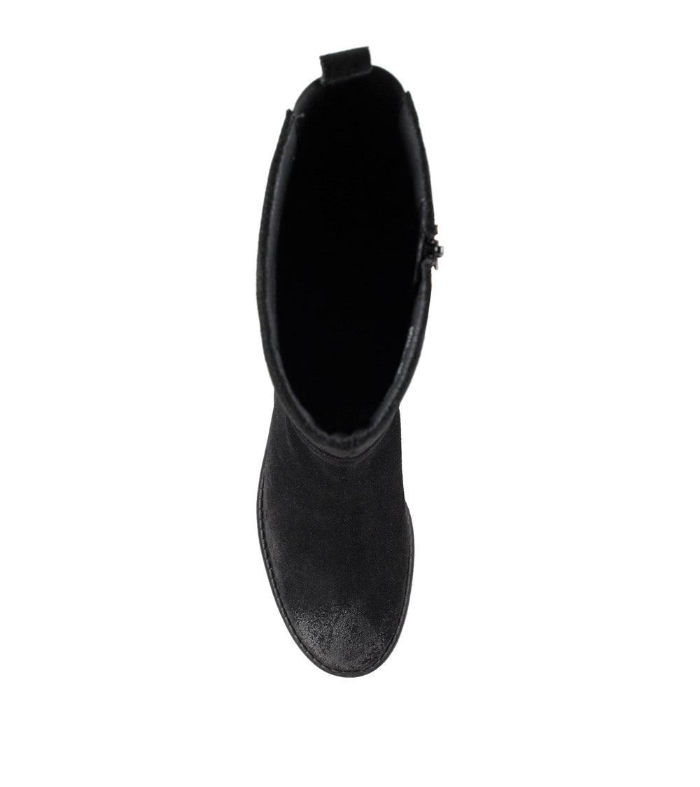 Baretraps Della Tall Boot Black Suede