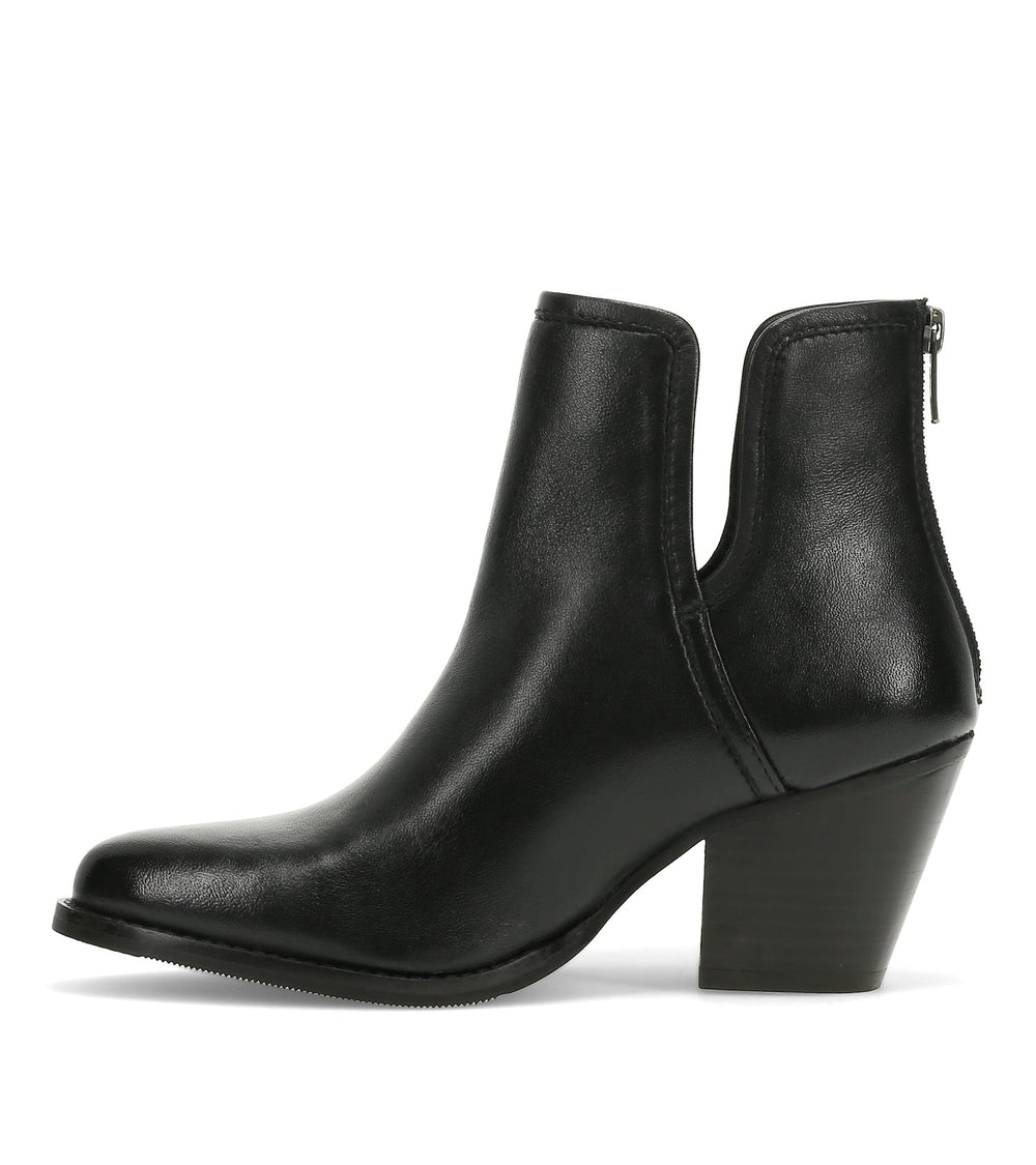 Baretraps Nanny Block Heel Bootie Black Leather
