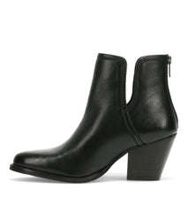 Baretraps Nanny Block Heel Bootie Black Leather