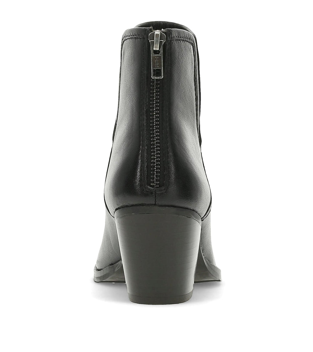 Baretraps Nanny Block Heel Bootie Black Leather