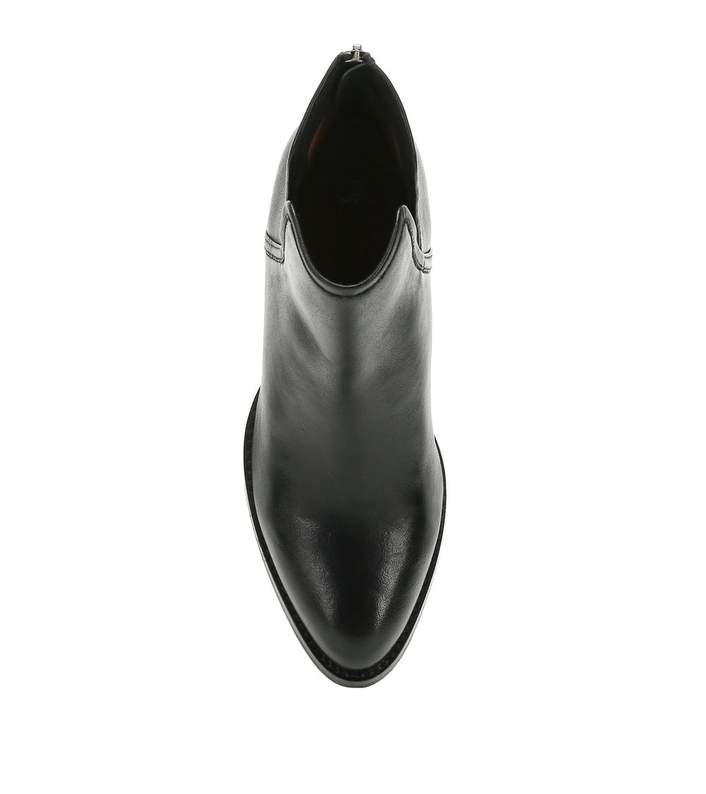 Baretraps Nanny Block Heel Bootie Black Leather