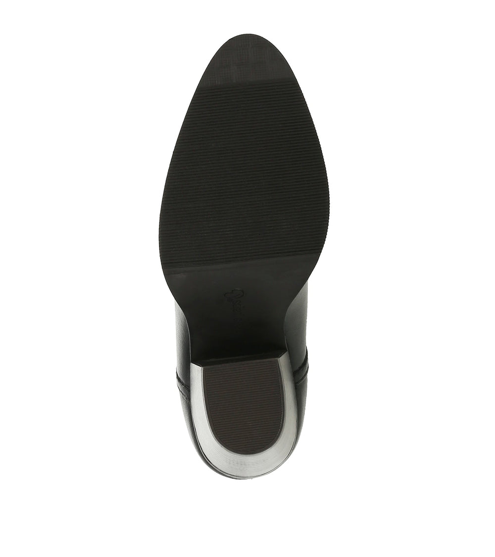 Baretraps Nanny Block Heel Bootie Black Leather