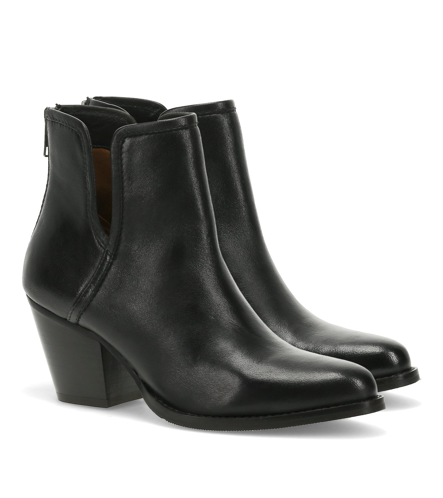 Baretraps Nanny Block Heel Bootie Black Leather