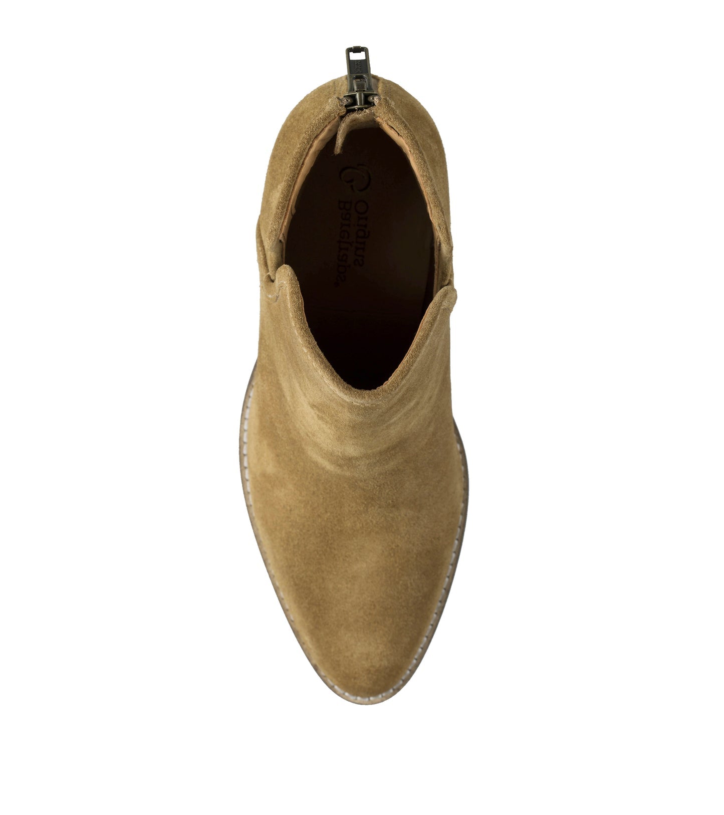 Baretraps Nanny Block Heel Bootie Cognac Suede
