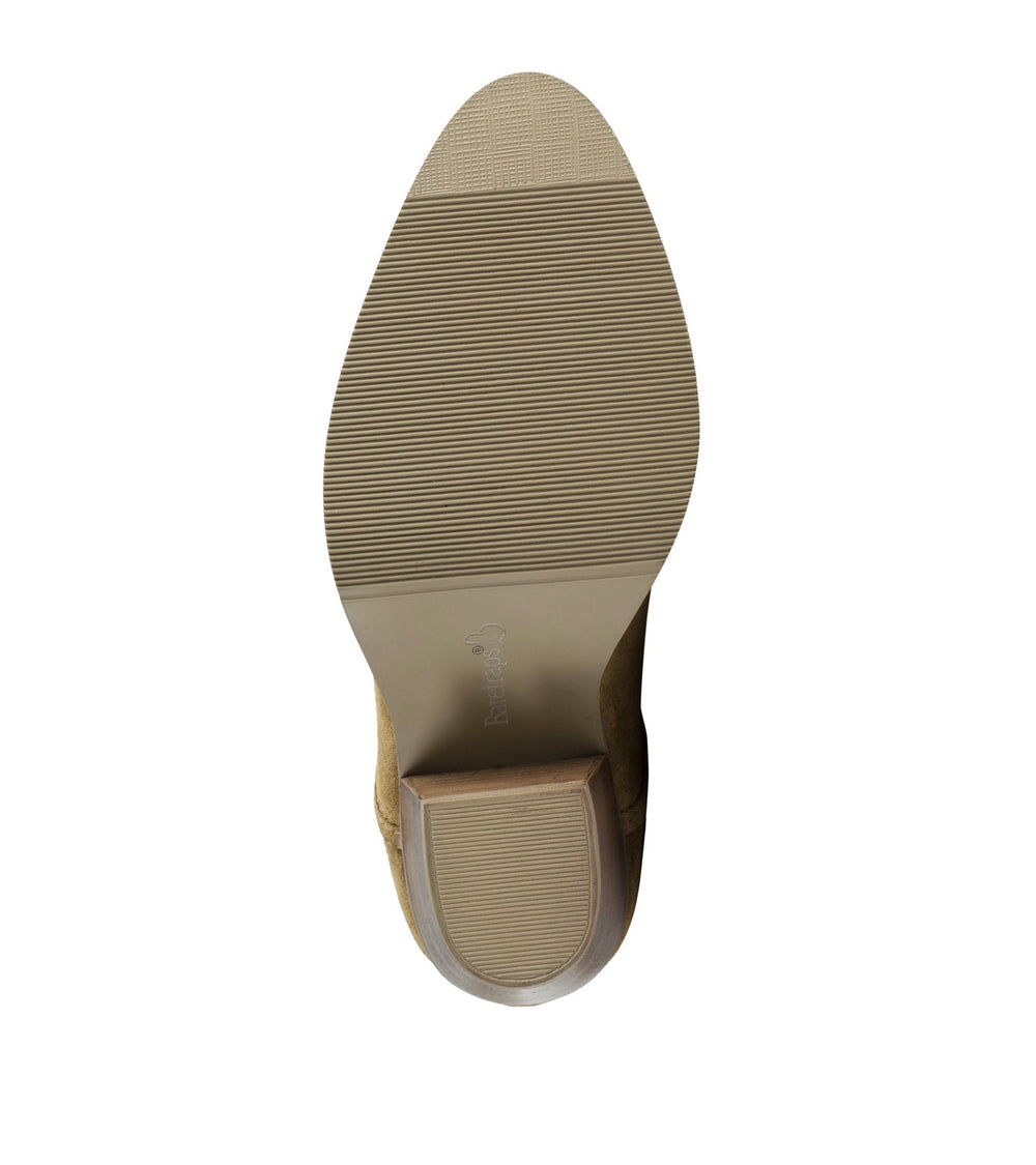Baretraps Nanny Block Heel Bootie Cognac Suede