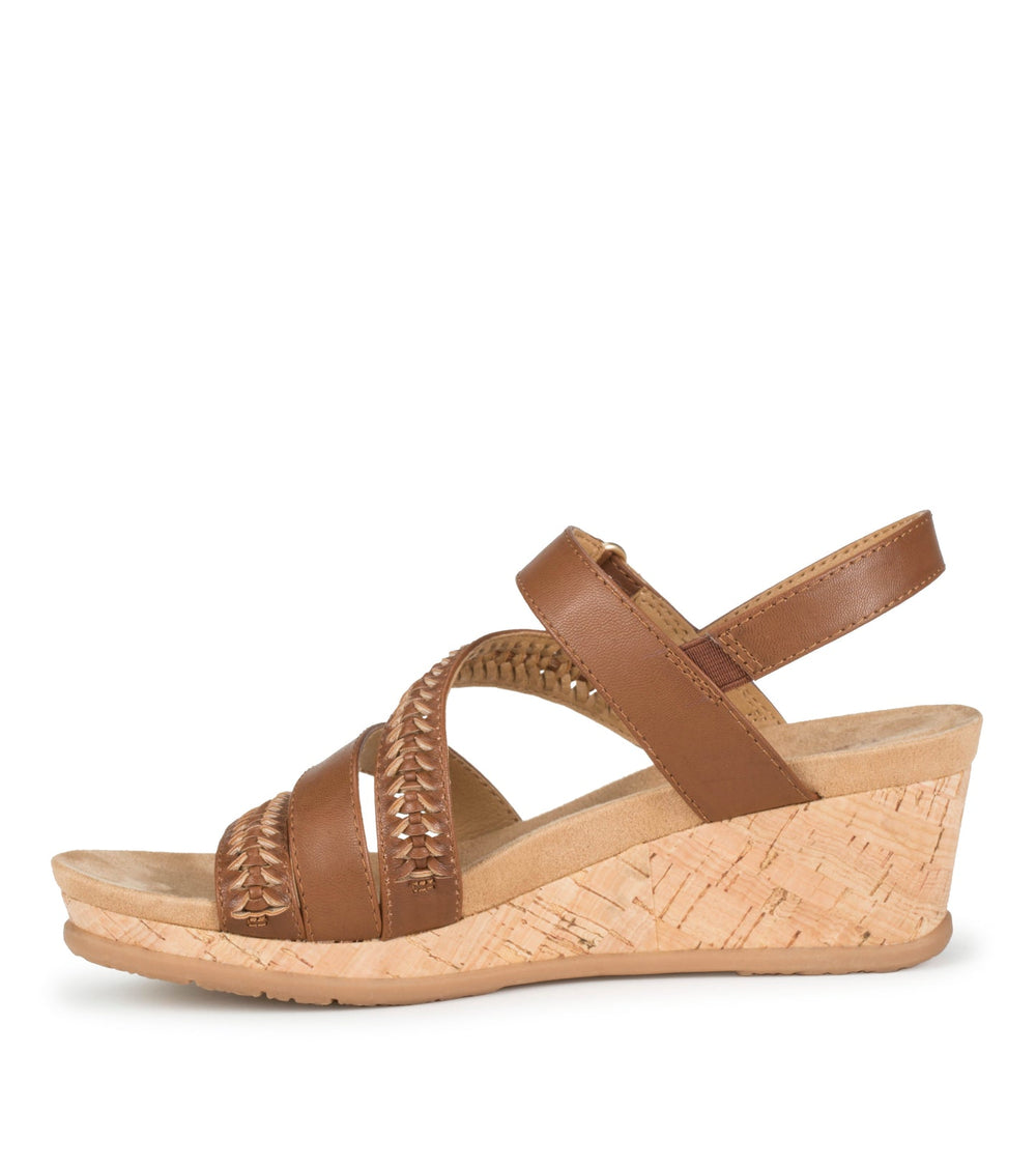 Baretraps Facie Wedge Sandal Dark Beechnut