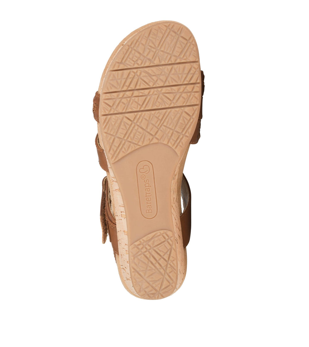 Baretraps Facie Wedge Sandal Dark Beechnut
