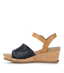 Baretraps Fernelle Wedge Sandal Navy Blue