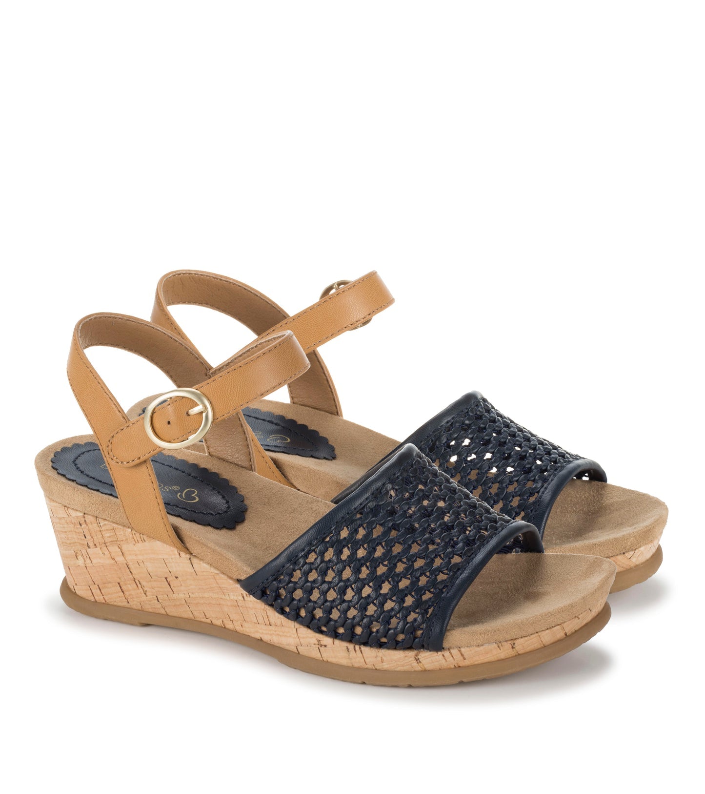 Baretraps Fernelle Wedge Sandal Navy Blue