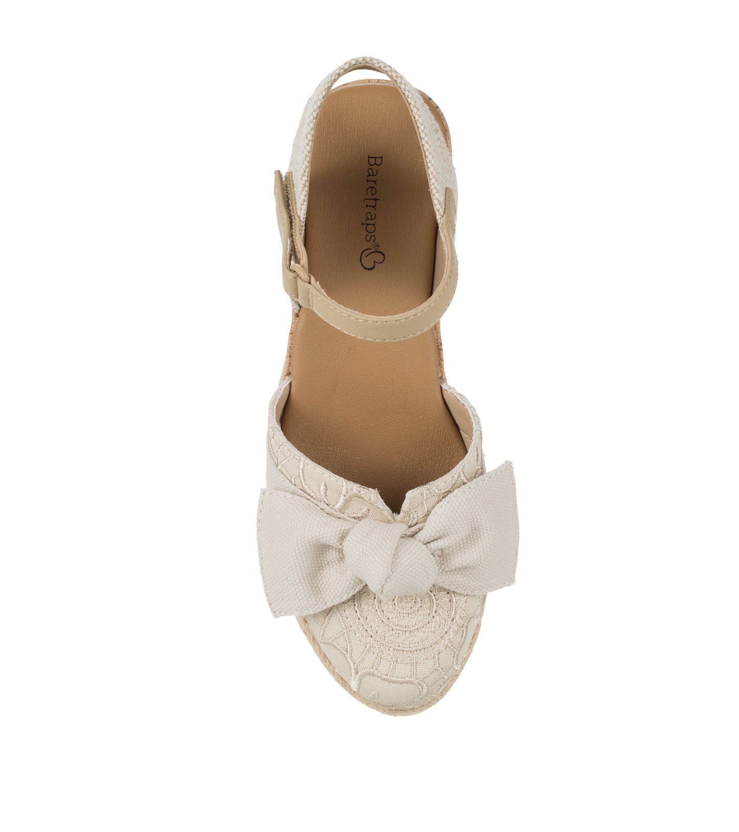 Baretraps Arabelle Closed Toe Wedge Sandal Cream