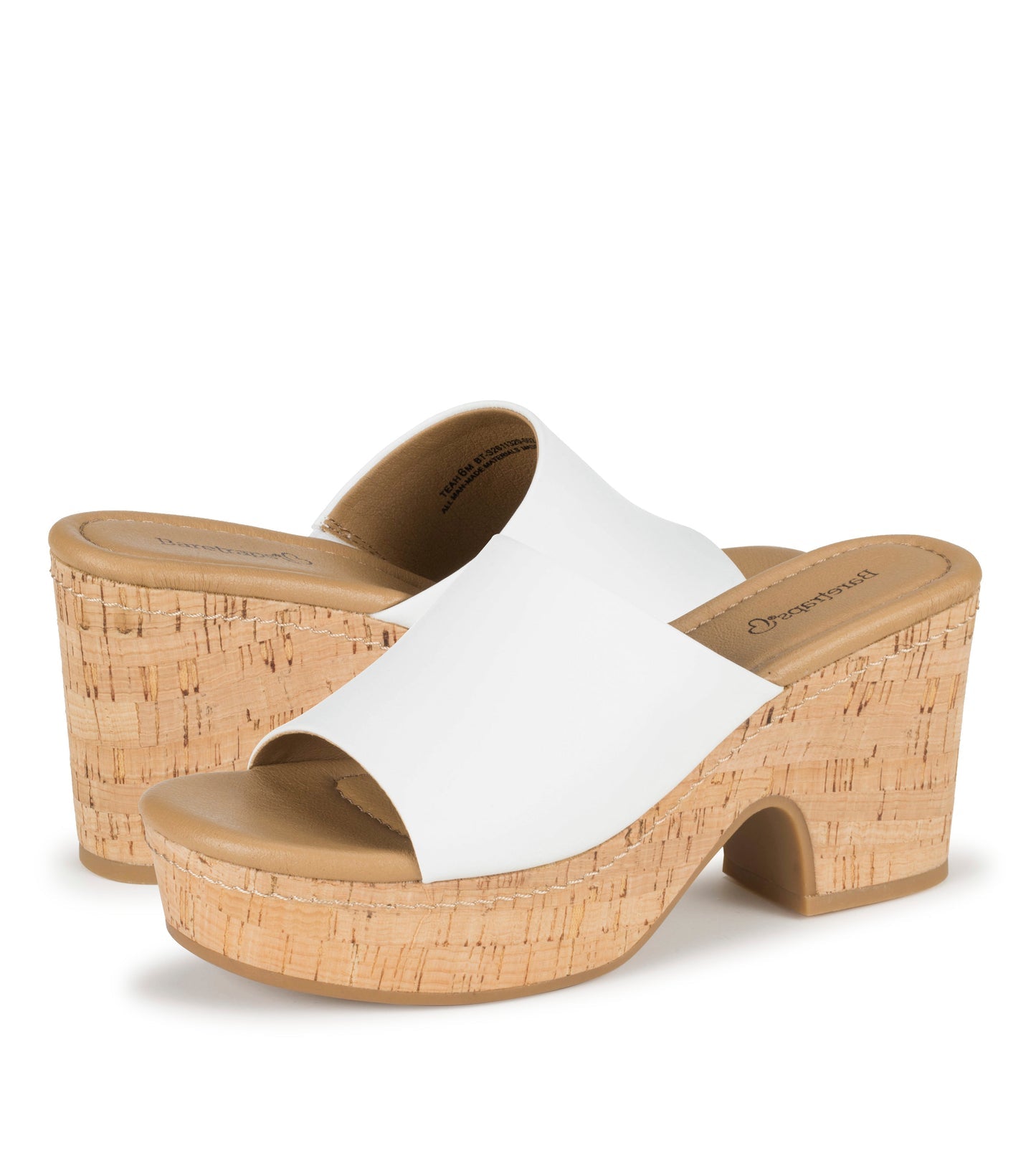 Baretraps Teah Wedge Slide Sandal White