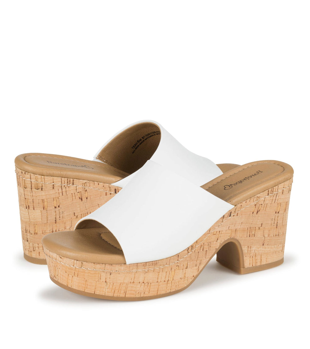 Baretraps Teah Wedge Slide Sandal White
