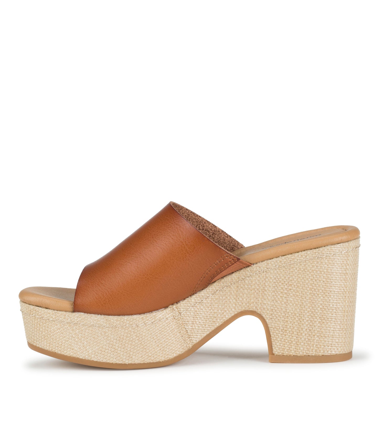 Baretraps Teah Wedge Slide Sandal Dark Caramel
