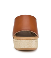Baretraps Teah Wedge Slide Sandal Dark Caramel