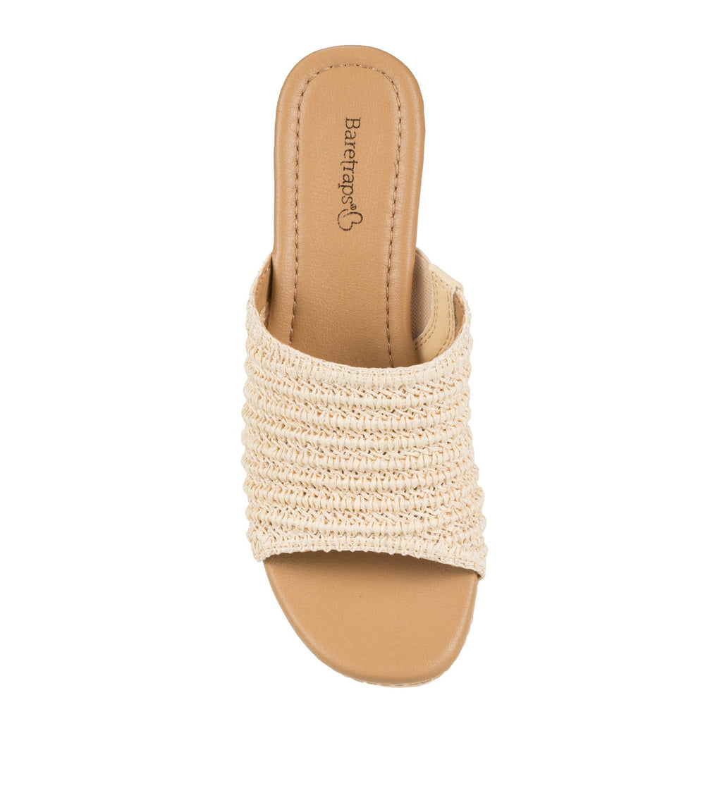 Baretraps Teah Wedge Slide Sandal Natural