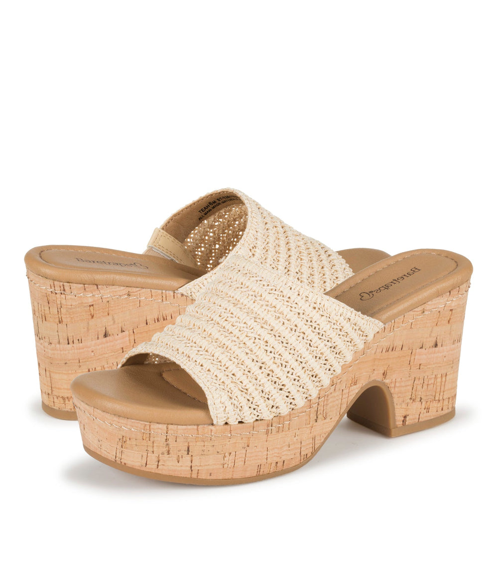 Baretraps Teah Wedge Slide Sandal Natural