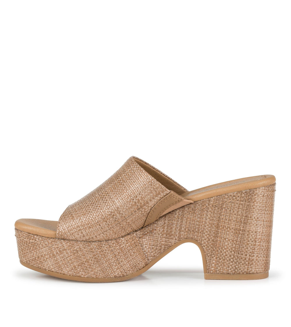 Baretraps Teah Wedge Slide Sandal Medium Brown
