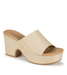 Baretraps Teah Wedge Slide Sandal Natural Multi