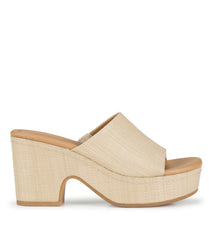 Baretraps Teah Wedge Slide Sandal Natural Multi