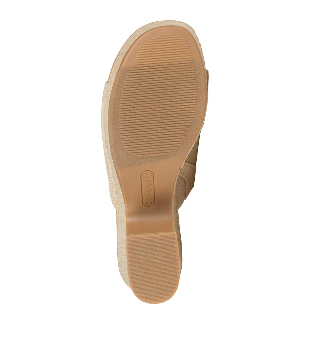 Baretraps Teah Wedge Slide Sandal Natural Multi