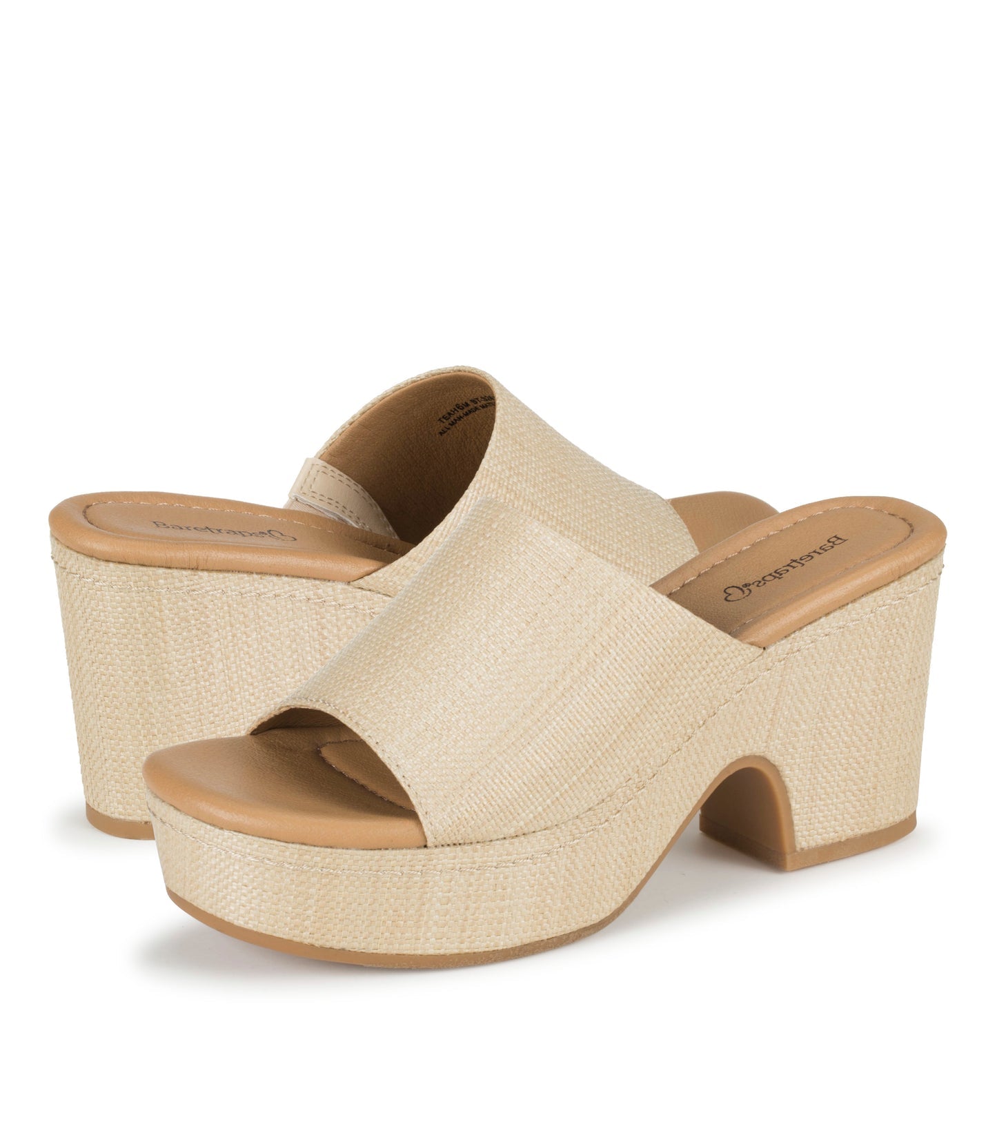 Baretraps Teah Wedge Slide Sandal Natural Multi
