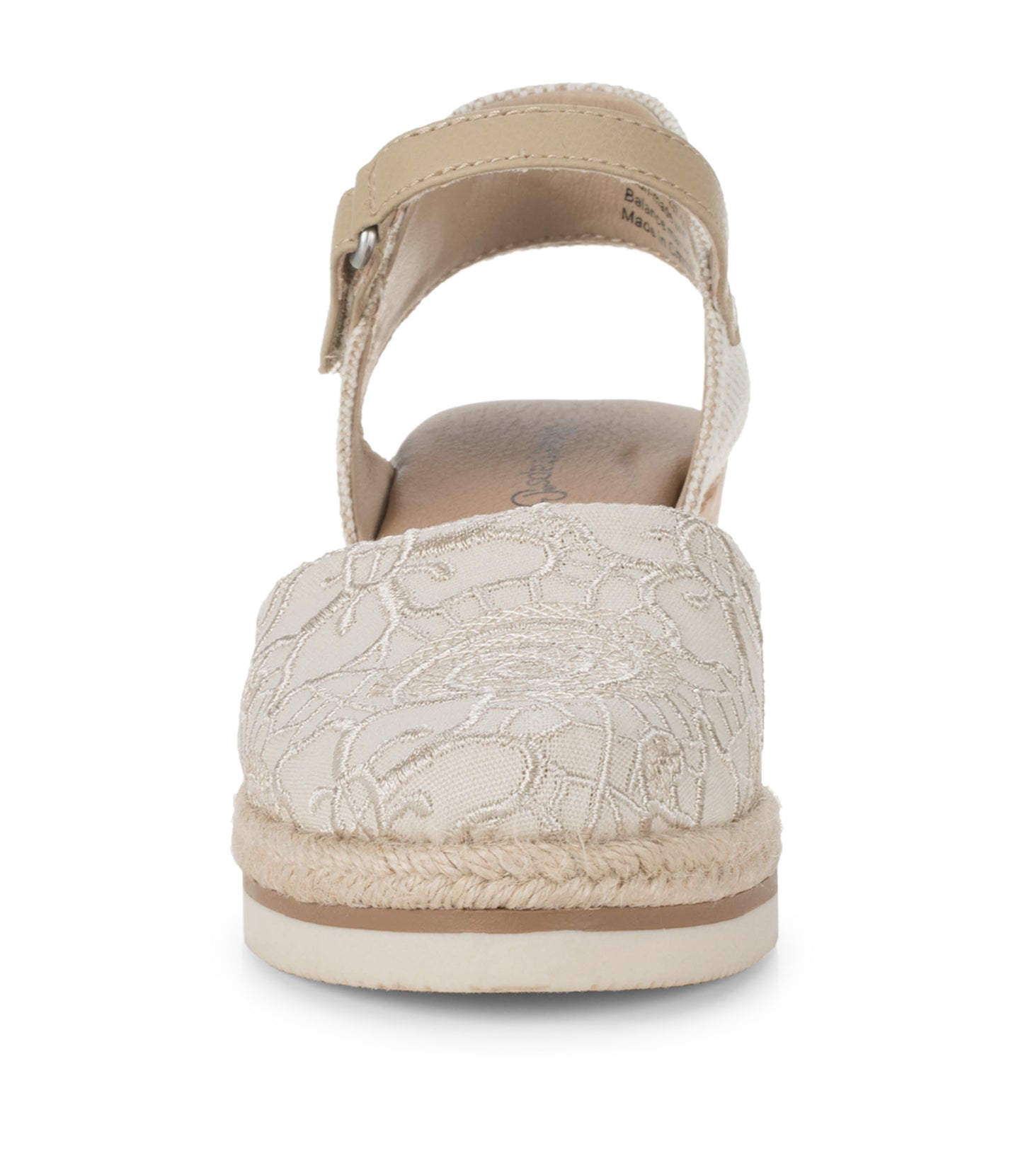 Baretraps Alycia Closed Toe Wedge Sandal Cream