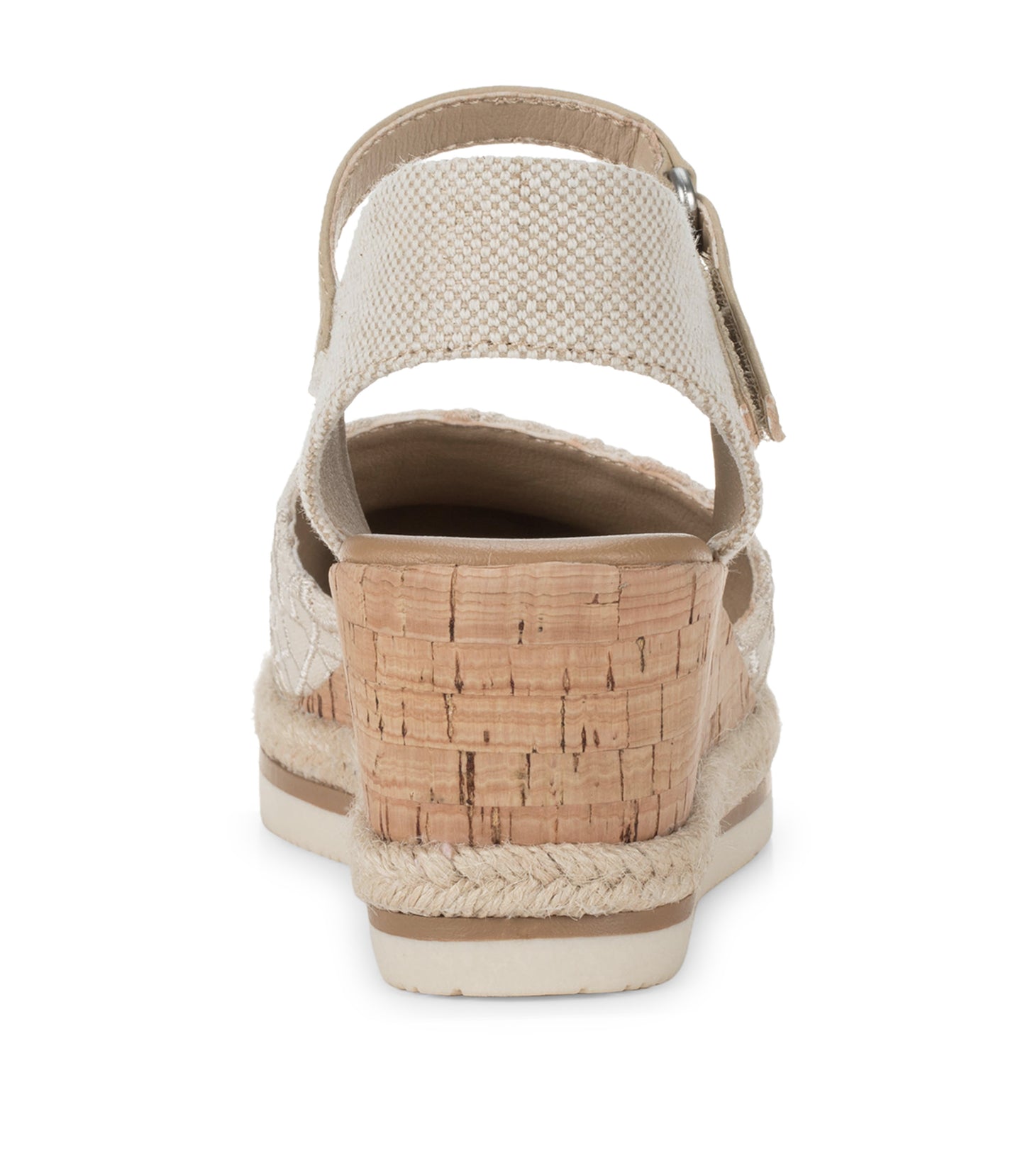 Baretraps Alycia Closed Toe Wedge Sandal Cream