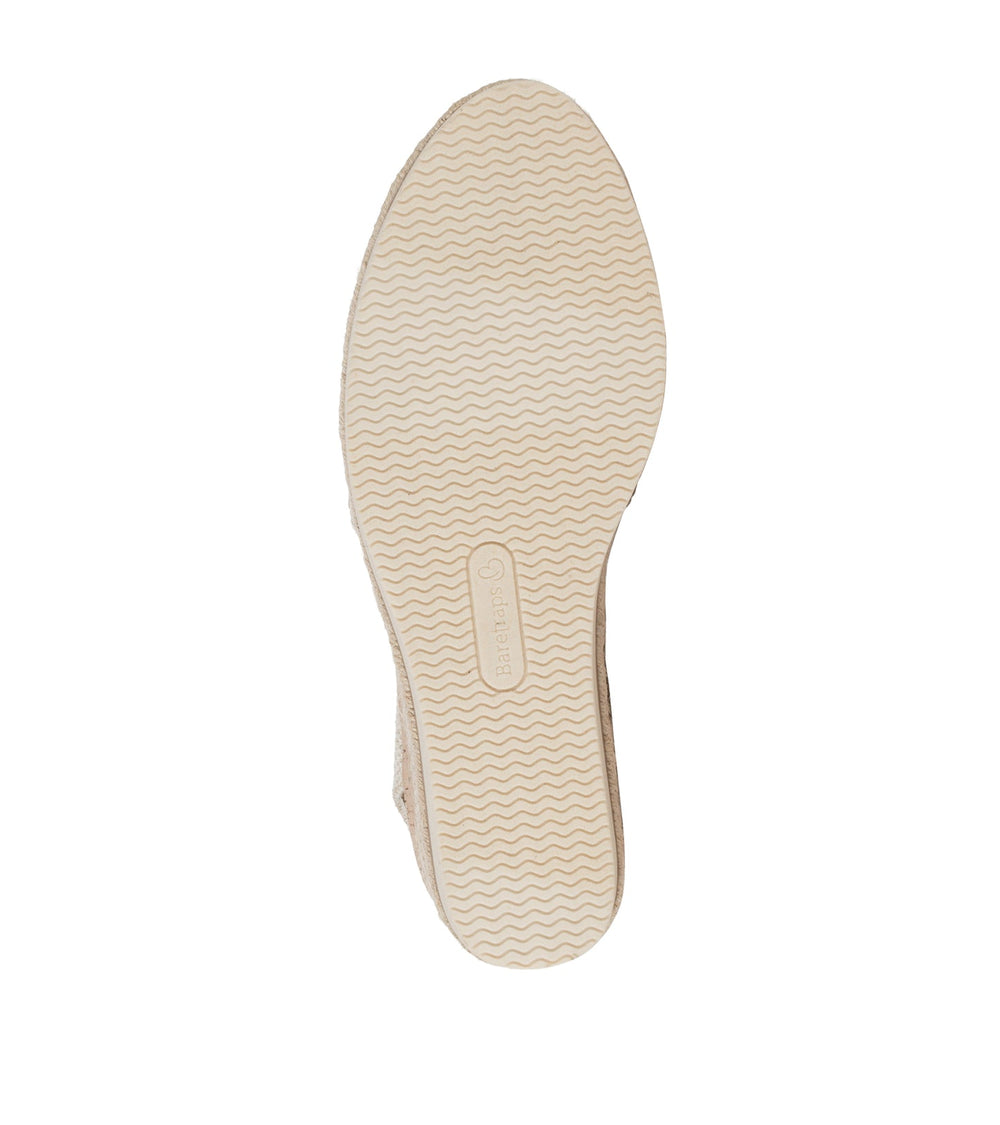 Baretraps Alycia Closed Toe Wedge Sandal Cream