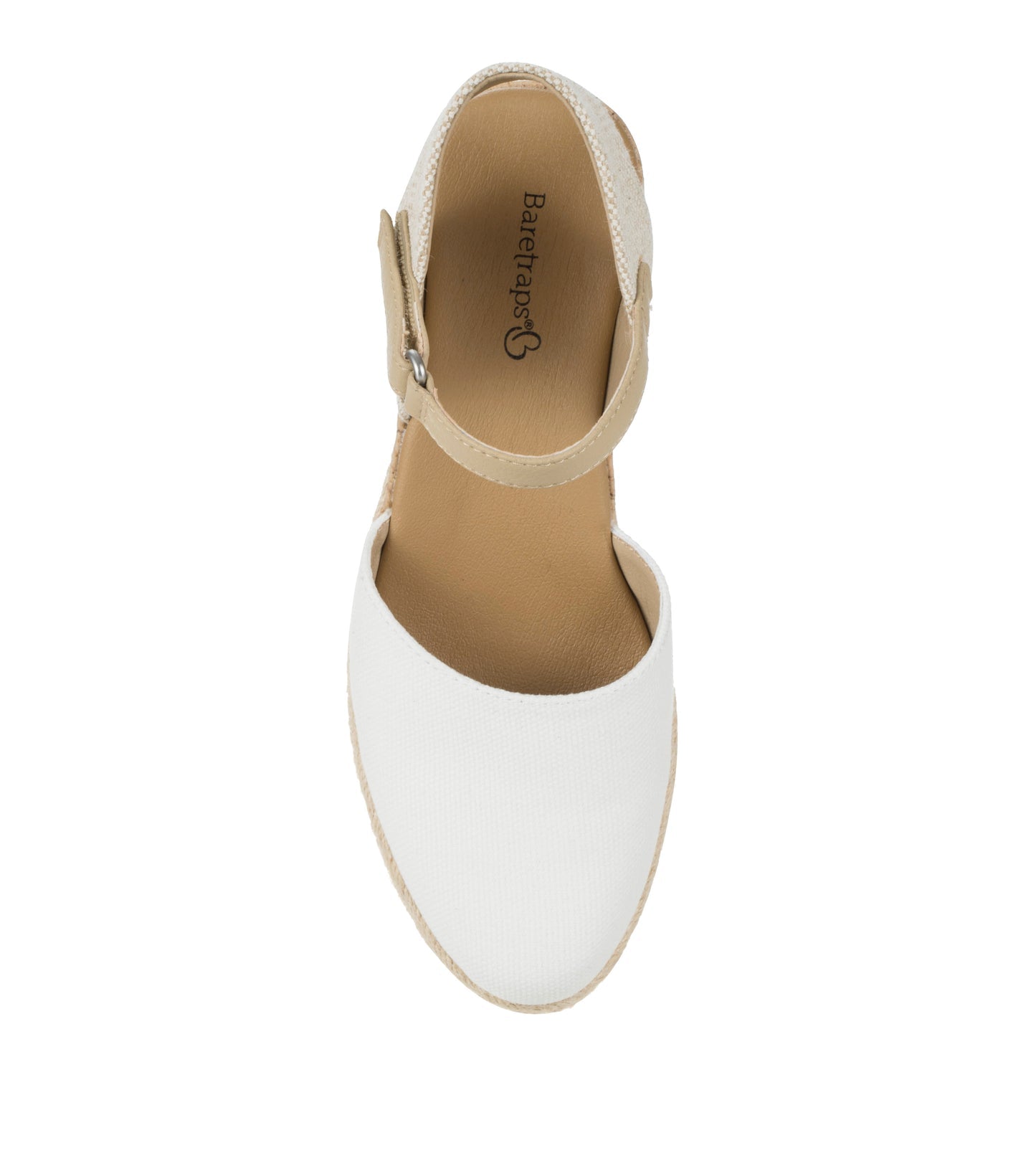 Baretraps Alycia Closed Toe Wedge Sandal White